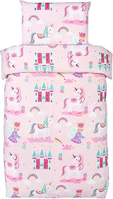 Bloomsbury Mill Kids Cot Bed Duvet Cover Set Unicorn Princess Rainbow 120x150 view 8