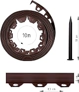 KB Tools Lawn Edging Border 32ft Brown 6cm Ground Stakes Heavy Duty 10m view 2