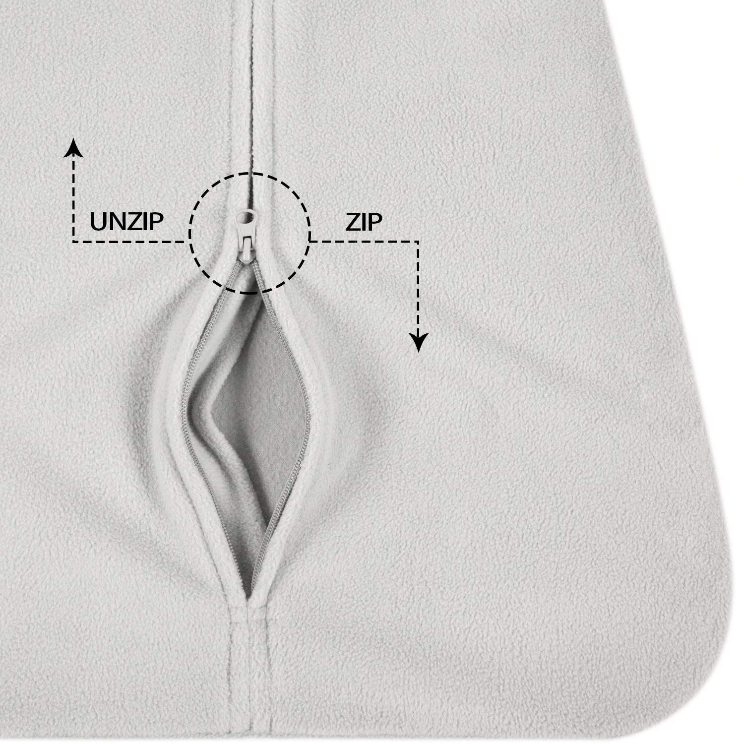 TILLYOU All Season Micro-Fleece Baby Sleep Bag and Sack with Inverted Zipper, Unisex Clothes for Toddlers Age 12-18 Months, Sleeveless Warm Soft Plush Wearable Blanket TOG 1, Large L, Gray Elephant: Baby