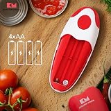 Kitchen Mama Auto 2.0 Electric Can Opener Red – Smooth Edge, Battery Operated view 7
