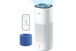 DREO Smart Evaporative Humidifier Large Room up to 1000ft², 800ml/h High Output Air Humidifiers for Bedroom, 10L, 50H Long Runtime with Precise Humidification for Plants, Home, Office, White, HHM774S
