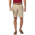 Haggar Men's Cool 18 Pro Straight Fit Flat Front 4-Way Stretch Expandable Waist Short (Regular and Big & Tall Sizes)
