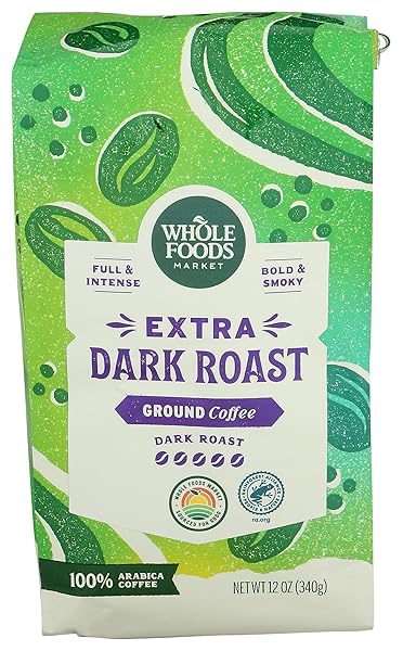 WHOLE FOODS MARKET, EXTRA DARK ROAST GROUND COFFEE,...