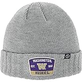 Washington Huskies NCAA Officially Licensed Beanie Hat Ranger Patch Switch Light Grey