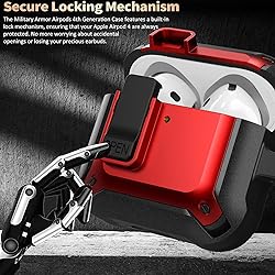 Olytop for Airpods 4 Case with Lock Clid, Rugged