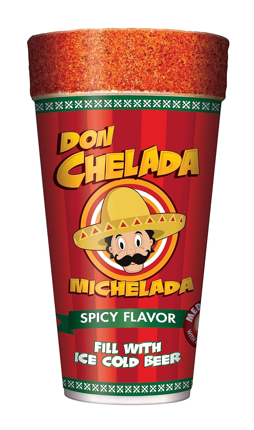 Amazon Com Lot 24 Don Chelada S Michelada Mix 24oz Cups Medium Spicy Each W Real Roaster Peppers Foodandbeverages Grocery Gourmet Food