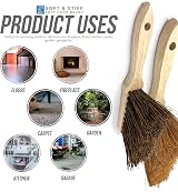 TDBS The Dustpan and Brush Store Twin Pack Soft & Stiff Hand Brushes Natural view 4