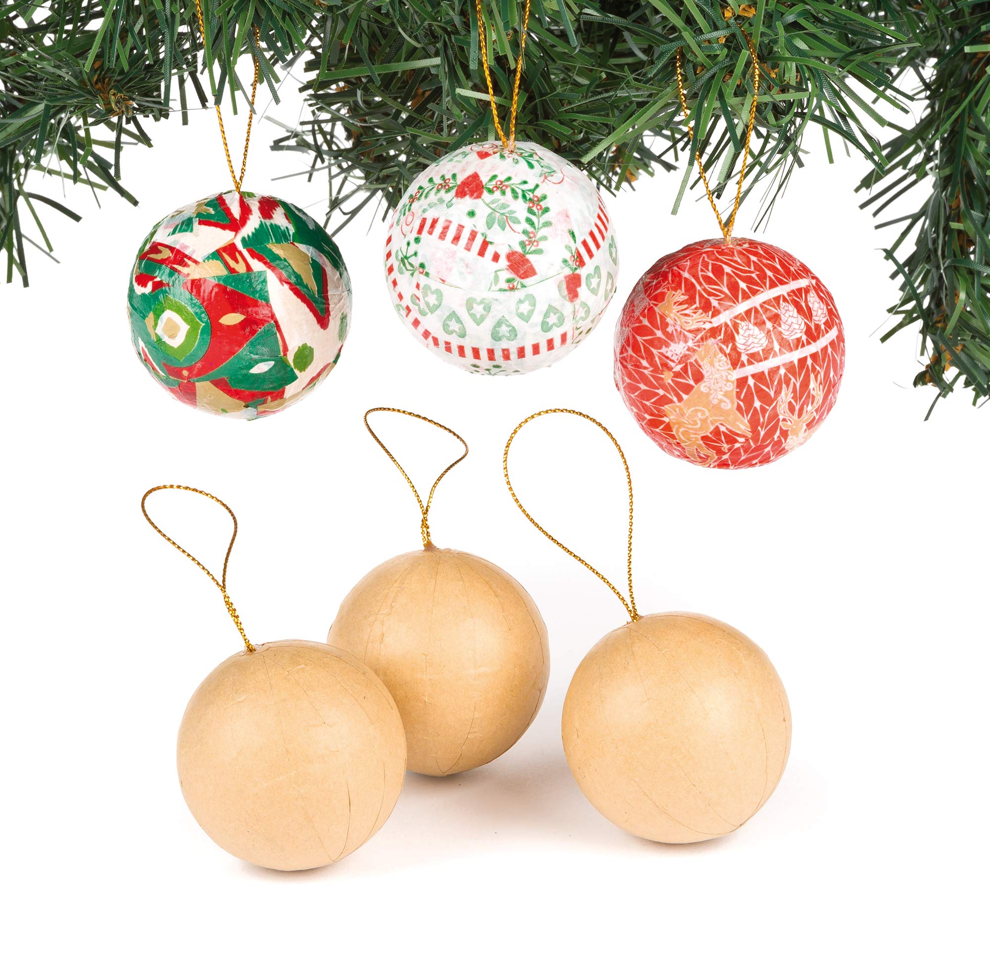 Baker Ross Craft Baubles (Pack of 6), Perfect for Children to Design and Decorate, Ideal for School, Craft Groups, Home Crafting and Art & Craft Projects