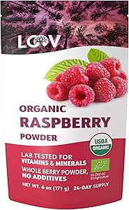 LOOV Organic Raspberry Powder, Made from 100% Whole Raspberries ...
