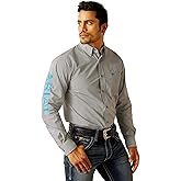 ARIAT Beige Team Gareth Men's Collared Button Down Longsleeve Fitted Shirt 10048397