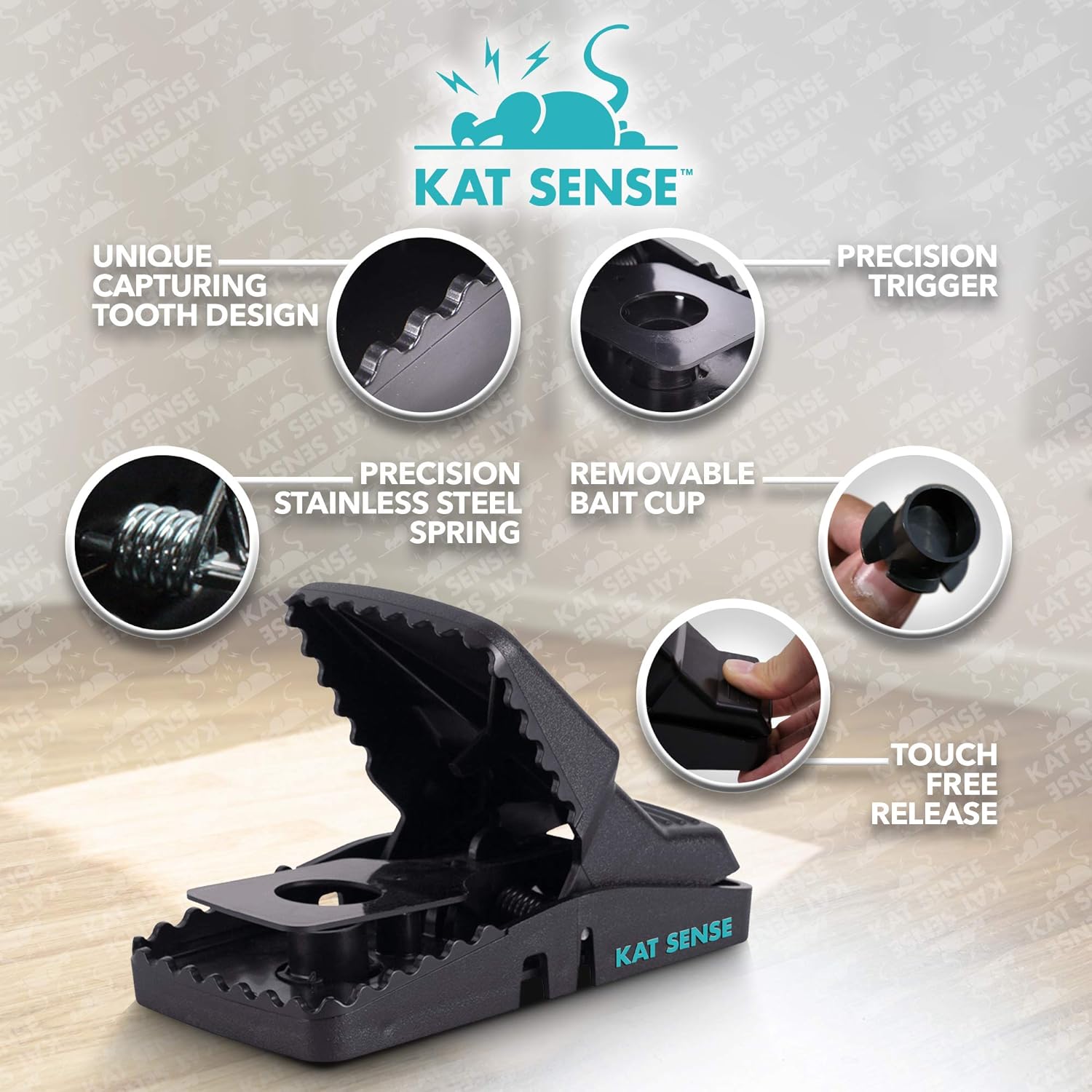 Pest Control Rat Traps, Professional Multi Captsure Set of 6 Large Snap Trap, Solutions for Indoor Outdoor AntiRodent Protection, Reusable Master Trapping Against Mouse, Chipmunk, Squirrel : Garden & Outdoor