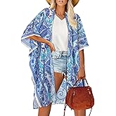 Women's Kimono Beach Cover up for Summer Bathing Suits Cardigans Casual Loose Swimwear