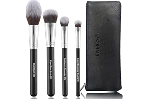 ENERGY Makeup Brush Set with Travel Bag 4PCS Professional Makeup Brushes for Foundation Concealer Blush Eyeshadow Contour Bro