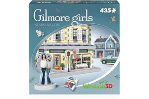 Wrebbit3D Gilmore Girls 3D Puzzle Model of Stars Hollow | 435 Real Jigsaw Puzzle Pieces | Build The Iconic Cafe from The Hit 