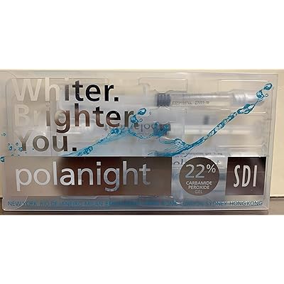 SDI Pola Night 4-syringe Mini Kit 22% (1.3g/syringe) - Polanight Whitening material (Retail Packaging) + 1 Instruction guide + 1 Paper Shade Guide