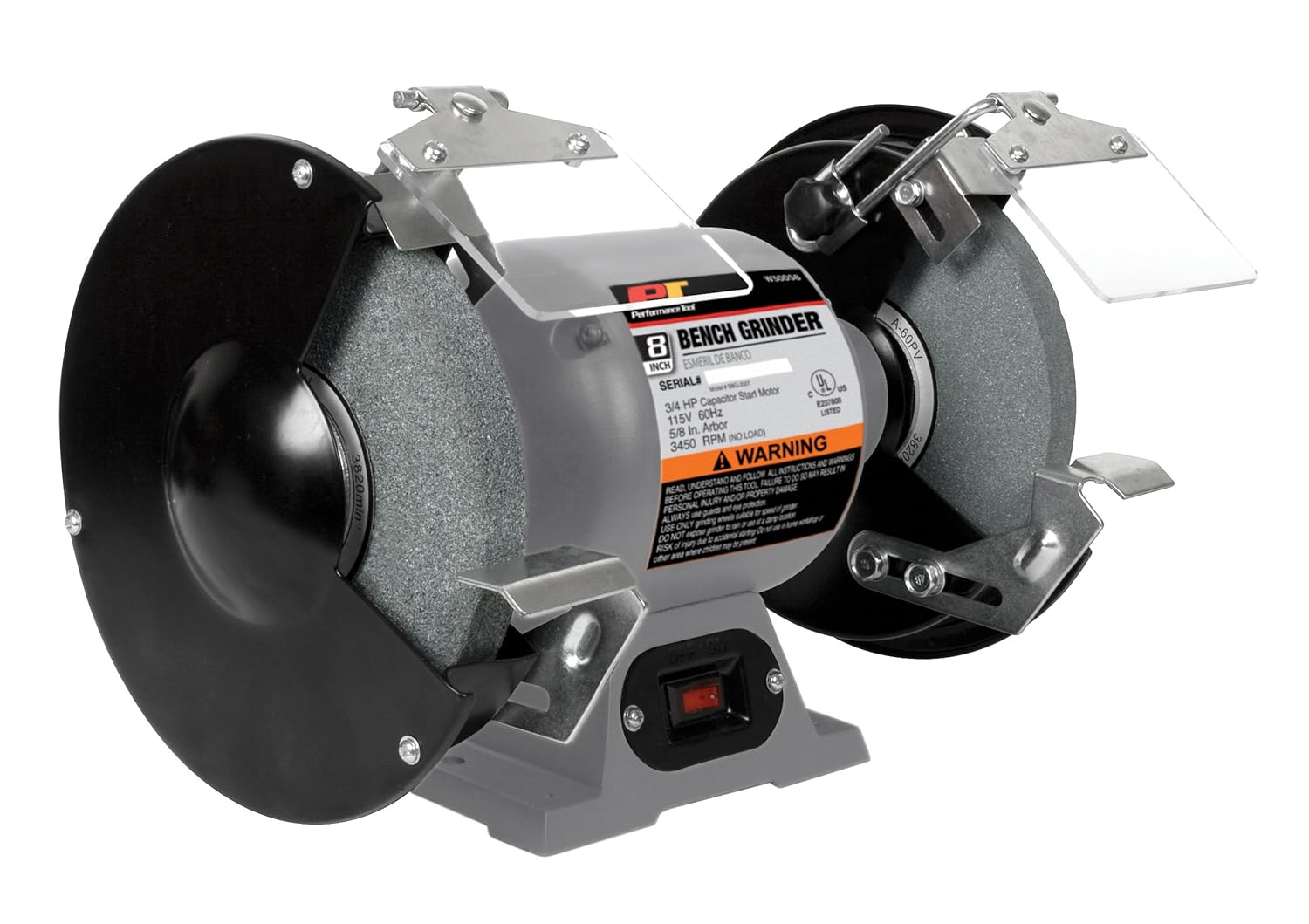 Performance Tool W50058 3/4 HP Motor 8-Inch Bench Grinder