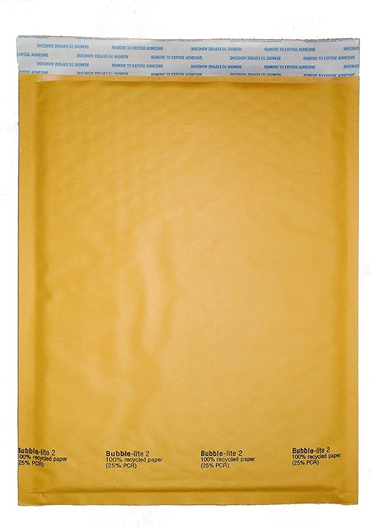 ValueMailers 1002 8.5x12 Kraft Yellow Bubble Lite Mailers