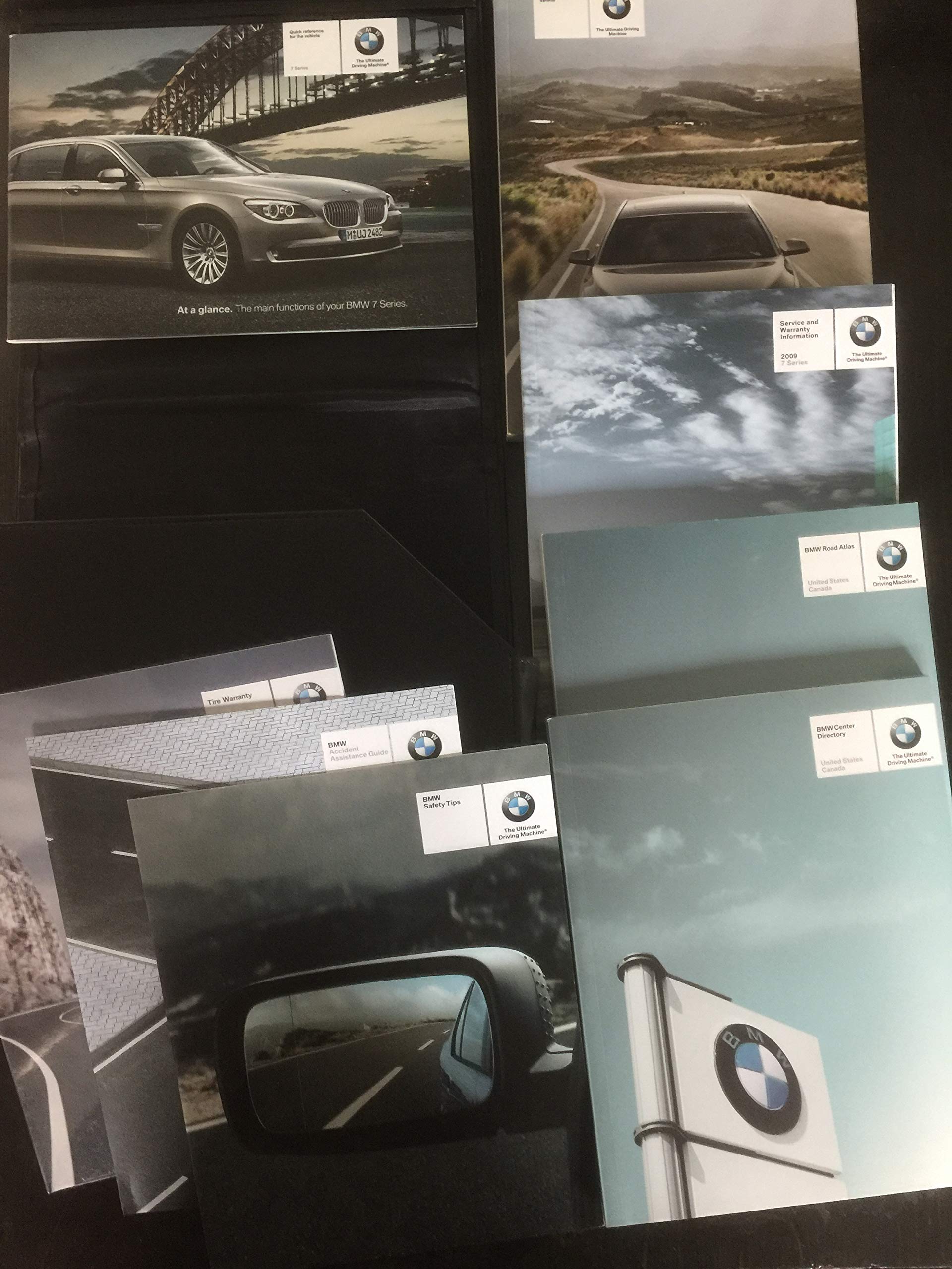2009 BMW 750i 750li Owners Manual Leather Bound – 2009