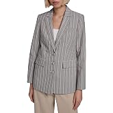 Karl Lagerfeld Women's Long Sleeve Collar Front Button Classic Blazer