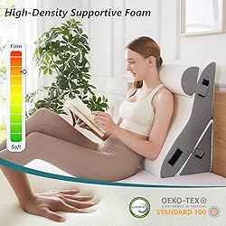Longering Bed Wedge Pillow for Sleeping 3 PCS - 35D