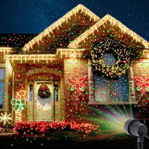 Haofy Garten-Laserprojektor Mit Fernbedienung – RGB-Laserlicht Für Garten & Partys