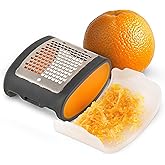 PrepWorks Pocket Citrus Zester &ndash; Compact, Stainless Steel Zester for Grating Citrus, Easy to Use, BPA-Free, Ergonomic Handle