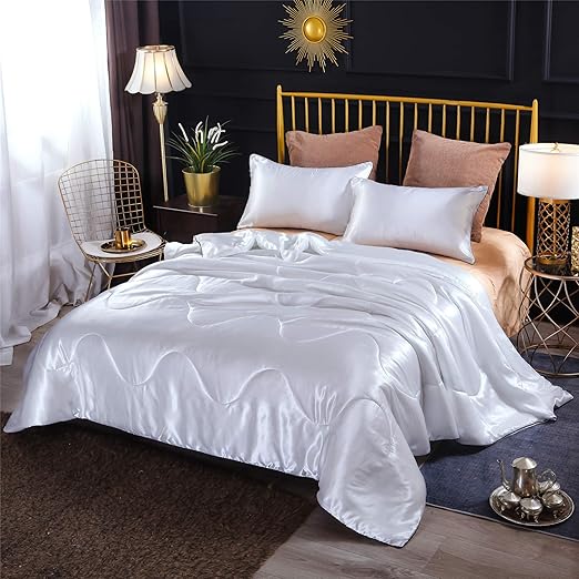 Silver Grey Satin Silk Cotton Bedding Set 3 4pcs Solid Color Bed Set Soft Silky Duvet Cover Bed Sheet Bedspread Queen King Size Silk Bedding Set King Sizesatin Silk Bedding Set Aliexpress