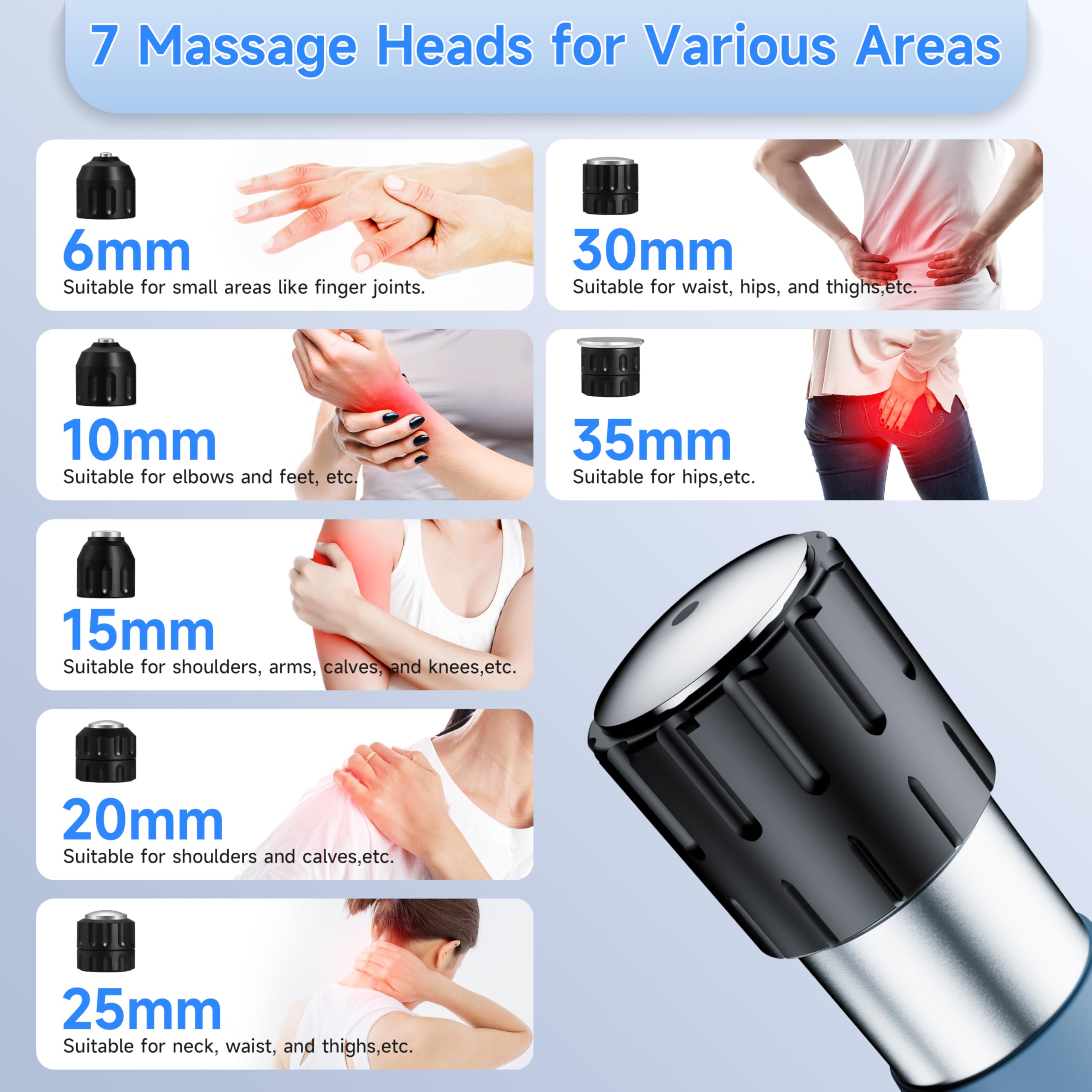 2025 New Shockwave Therapy Machine for Joint & Muscle Pain Relief, Focused Shockwave Therapy, Non-Invasive Extracorporeal ESWT Shock Wave Therapy Device, Safe Use, Ideal for Home & Clinical Use(White)