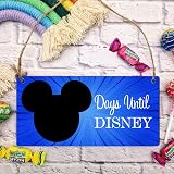 Pixie's Gifts Days Until Disney Chalkboard Plaque - Blue Comic 19x10cm view 3