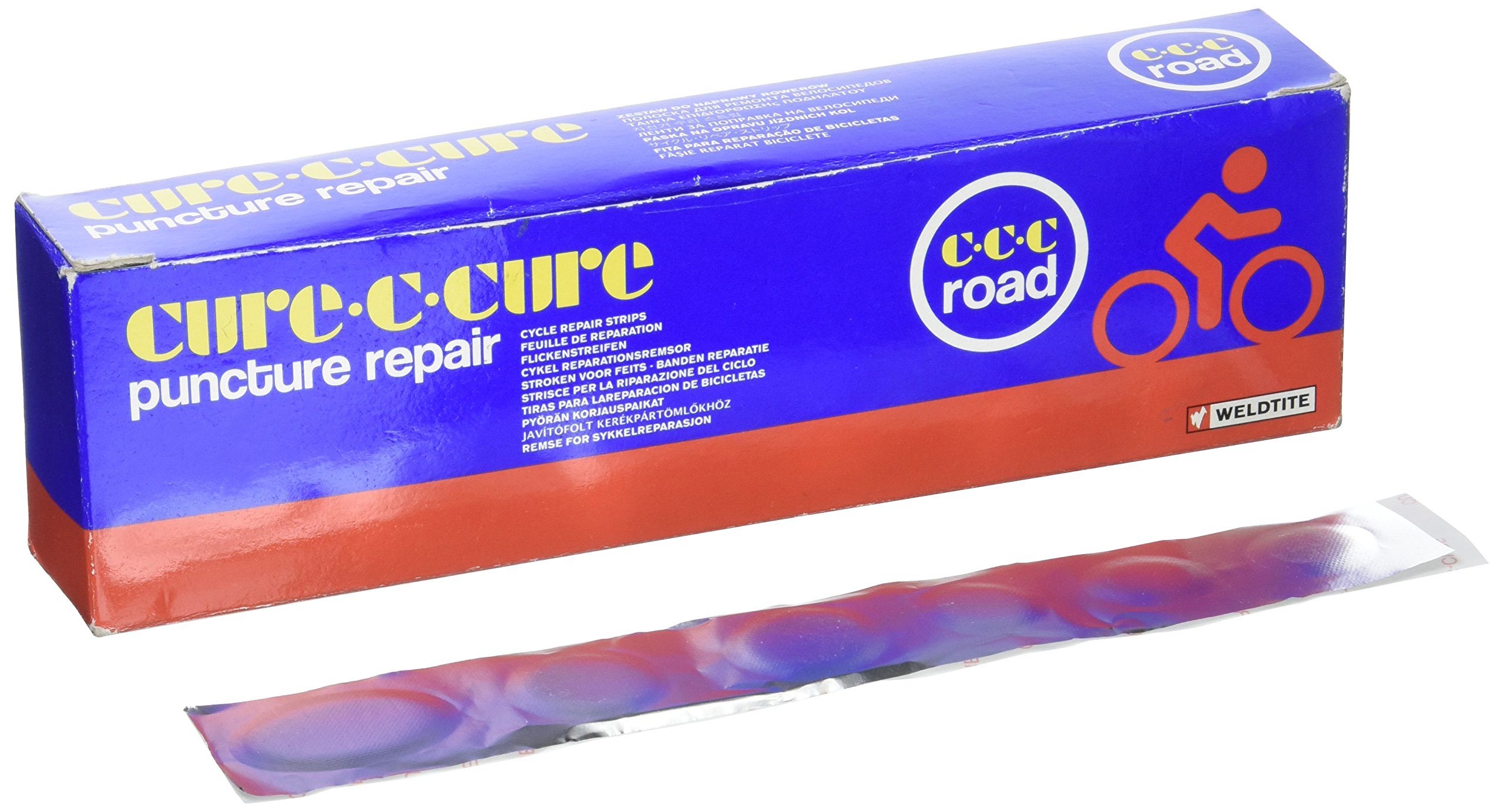 Weldtite Outdoor and Sports Cure-c-cure Weldtite Cure c Cure Feather Edge Cycle Repair Patch Strip Grey 50 Pack, Grey, Pack UK