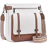 Roulens Crossbody Bags for Women,Multi Pocket Crossbody Purses Vegan Leather Shoulder Handbags Travel Purse Adjustable Strap