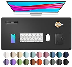 Aothia Leather Desk Pad Protector,Mouse Pad,Office