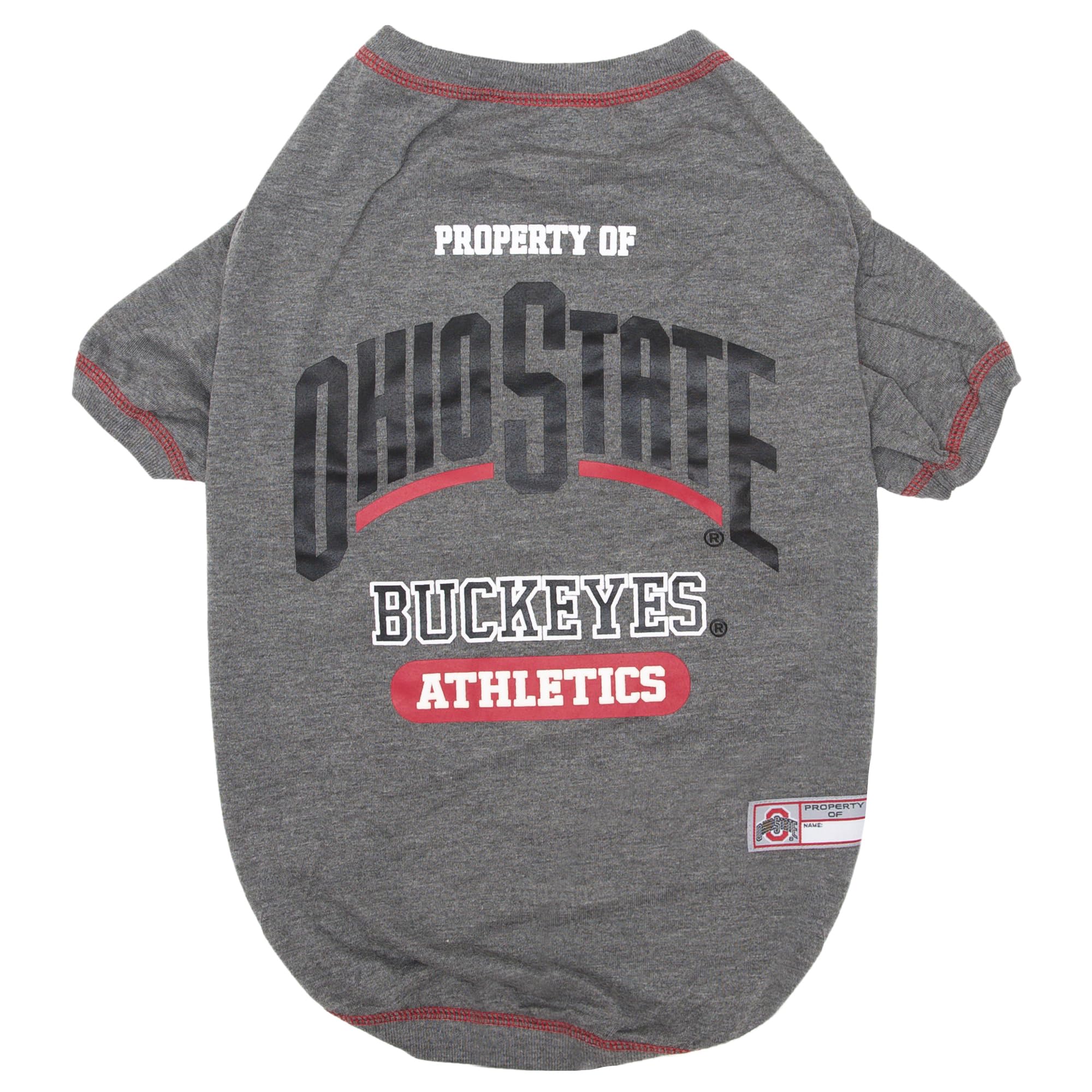 Pets First Collegiate OHIO STATE BUCKEYES Dog T-Shirt, Medium. - Licensed Shirt for Pets Team Colored with Team Logos.- Premium Stretchable Materials for the Comfrot of your Dog & Cat.