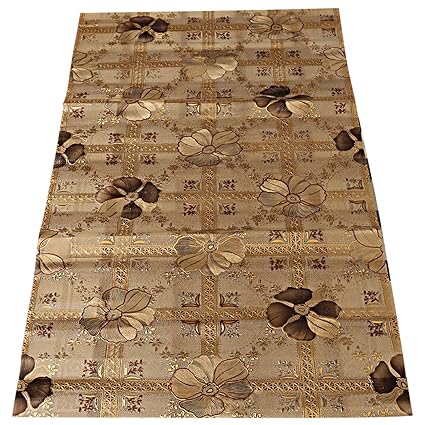 Kuber Industries Flower Design PVC Dining Table Runner - Transparent