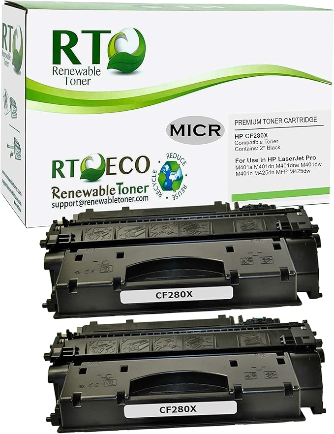 Renewable Toner Compatible MICR Toner Cartridge High Yield Replacement for HP CF280X 80X for HP 