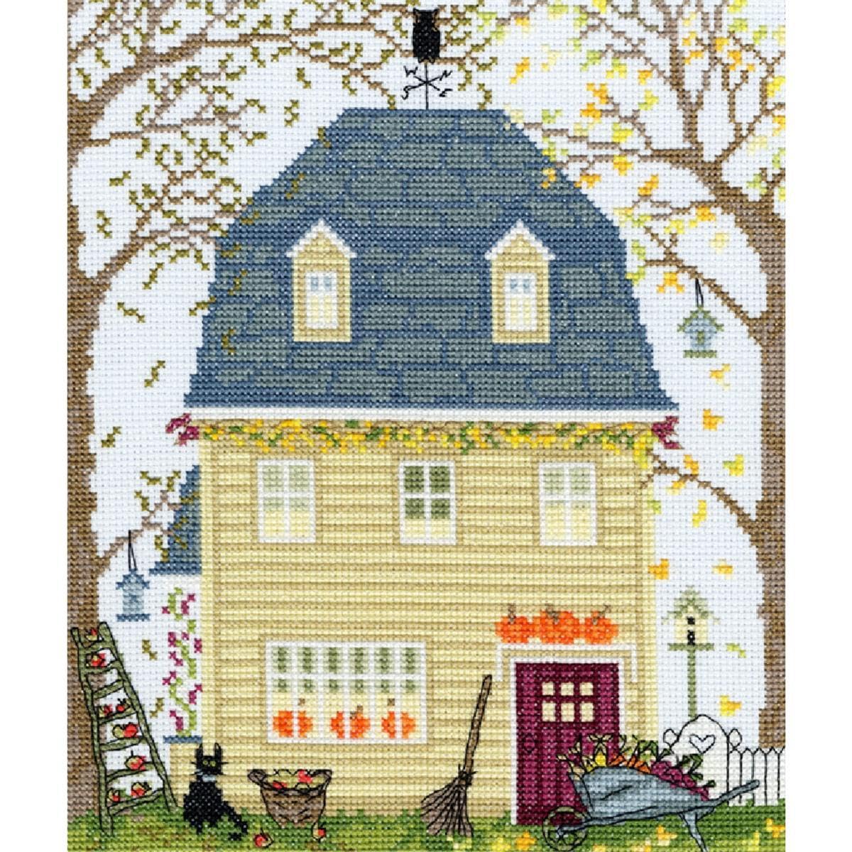 Bothy Threads Cross Stitch Kit - New England Homes Fall