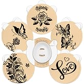 Dexcom G7 Tattoo Over Patches Waterproof, Bump-Proof Hard Cap (Tattoo Rose) | Amolyfe 10 Pack Easy-Peel Tab Dexcom Stelo Overpatches, Breathable, Latex-Free Medical Adhesive, 15-Day CGM Protection