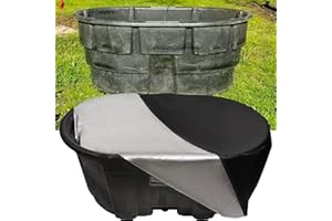 CYXG Stock Tank Cover for 100 Gallon, Oval Water Tank Cover, Made of 420D Waterproof and Tear-Resistant Oxford, Keep Your Stock Tank and Pool Clean, Outdoor Homemade Pool/Hot Tub/Bathtub Pet Cleaning