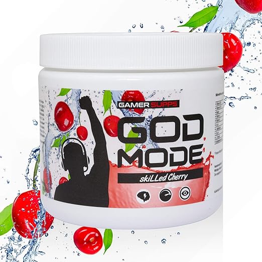 GAMER SUPPS God Mode Gaming Booster, der eSports Energy Drink für Gamer, wenig Kalorien, wenig Zucker, 280g, 40 Portionen