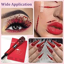 16000Pcs Resin Red Rhinestones for Crafting, Non