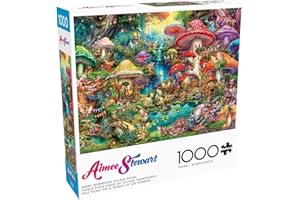 Buffalo Games - Aimee Stewart - Merry Mushroom Village Picnic - 1000 Piece Jigsaw Puzzle for Adults -Challenging Puzzle Perfect for Game Nights - Finished Size is 26.75 x 19.75