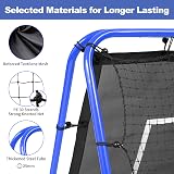BAGAIL Double Sided Rebounder Net 120x120cm Football Goals Portable Practice view 4
