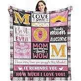 Birthday Gifts for Mom from Daughter Son - Mothers Day Mom Gifts for Valentines Day Christmas - Mother Gift Ideas - Anniversary Romantic Gift for Her Mama Soft Flannel Blanket 60"x50"