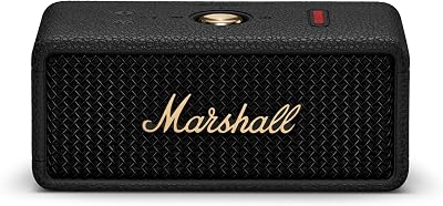 Emberton III tragbare Bluetooth Lautsprecher, kabellos, IP67 Staub und wasserfest, über 32 Stunden Spielzeit - Schwarz und Messing