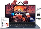 ASUS Vivobook Laptop 2025 Ultra Portable Business Computer, 14" FHD Display, 40GB RAM, 2.5TB Storage (2TB SSD + 500GB Ext), 6-Core Intel i3-1315U, MarxsolAccessory, Win 11 Pro, Lifetime Office 2024