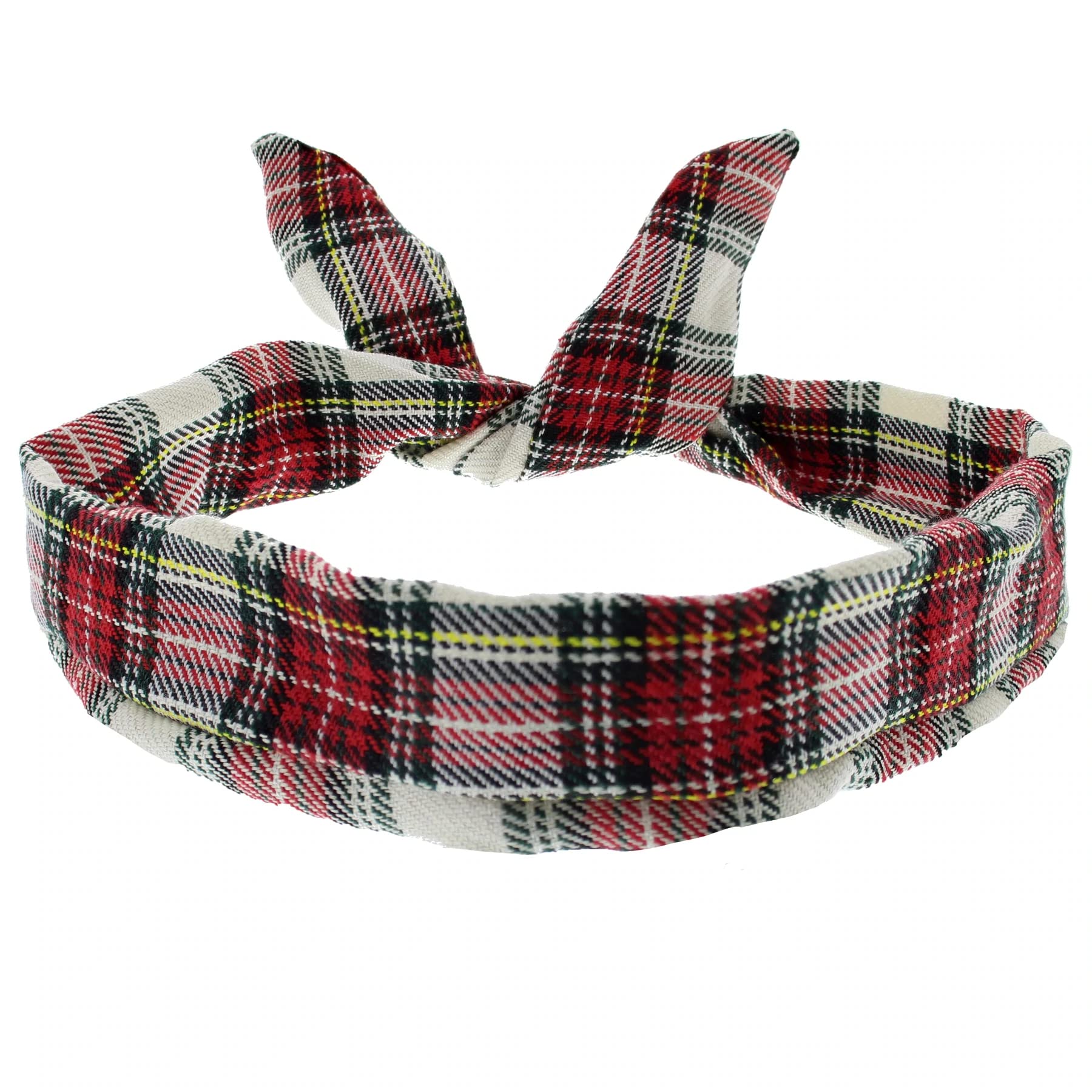 Topkids Accessories Wire Headbands for Women's Hair, Girls Headbands Hair Bands for Women Hair Accessories for Women Head Bands Adult Women Women's Fashion Headbands (Beige Tartan) โ image 1