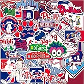 60PCS Philadelphia Baseball Philliess Vinyl Sticker Set - Inspired Waterproof Decals for Water Bottles, Laptops, Cars, Skateboards - Fun Gift for Kids, Teens & Philly Fans