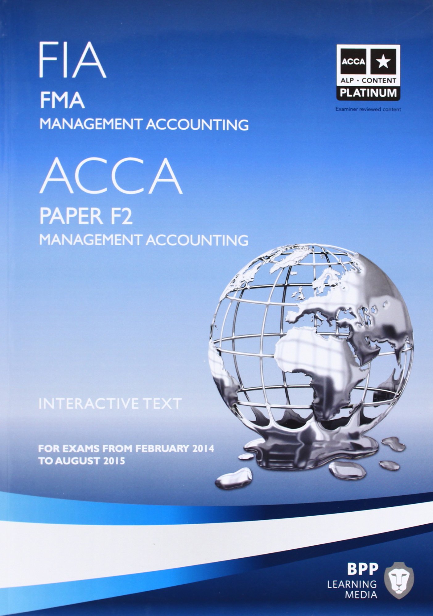 Fia Foundations In Management Accounting Fma Acca F2 Paper F2 Study Text Bpp Learning Media 9781445370286 Amazon Com Books