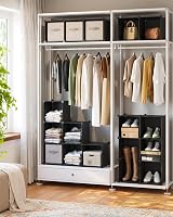 SONGMICS 16-Cube Storage Unit Shoe Rack DIY Shelving System 31 x 123 cm Black view 3