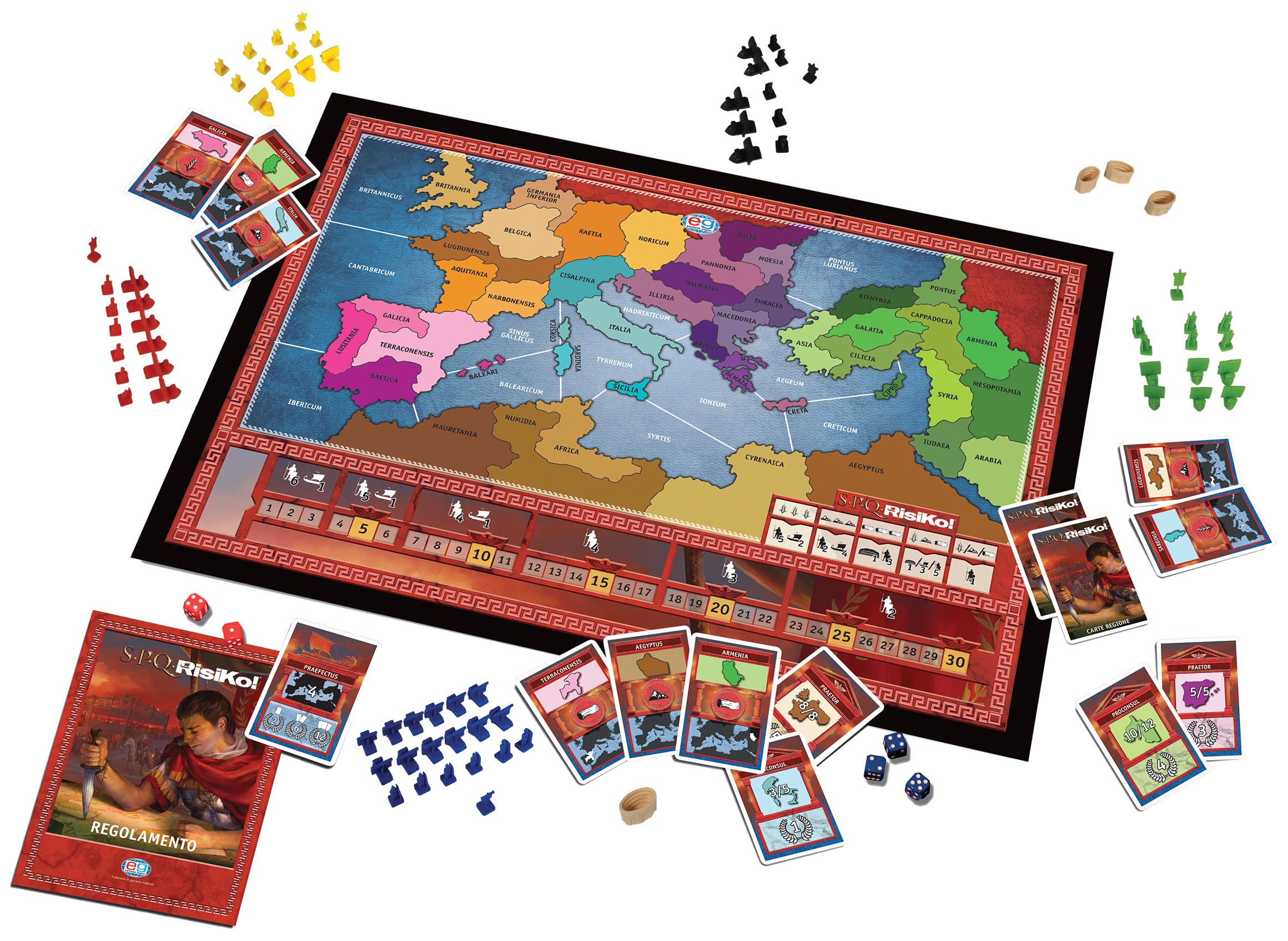 Spin Master - Editrice Giochi, Spqrisiko Brettspiel. Das meistgespielte Strategiespiel Italiens, Schauplatz: das antike Römische Reich, für Kinder ab 8 Jahren, 6053992. 2